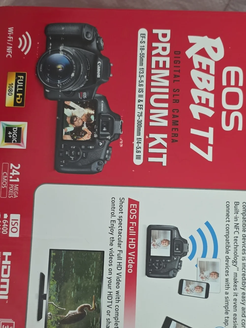 Canon EOS Rebel T7 DSLR Camera Kit in Black